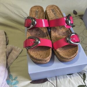 AEROSOLES Women's Hot Pink Sandals